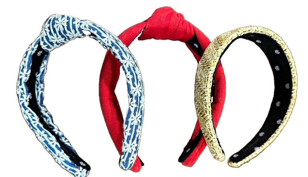 Lele Sadoughi Womens Padded Fabric Headbands Lot of 3- NEW